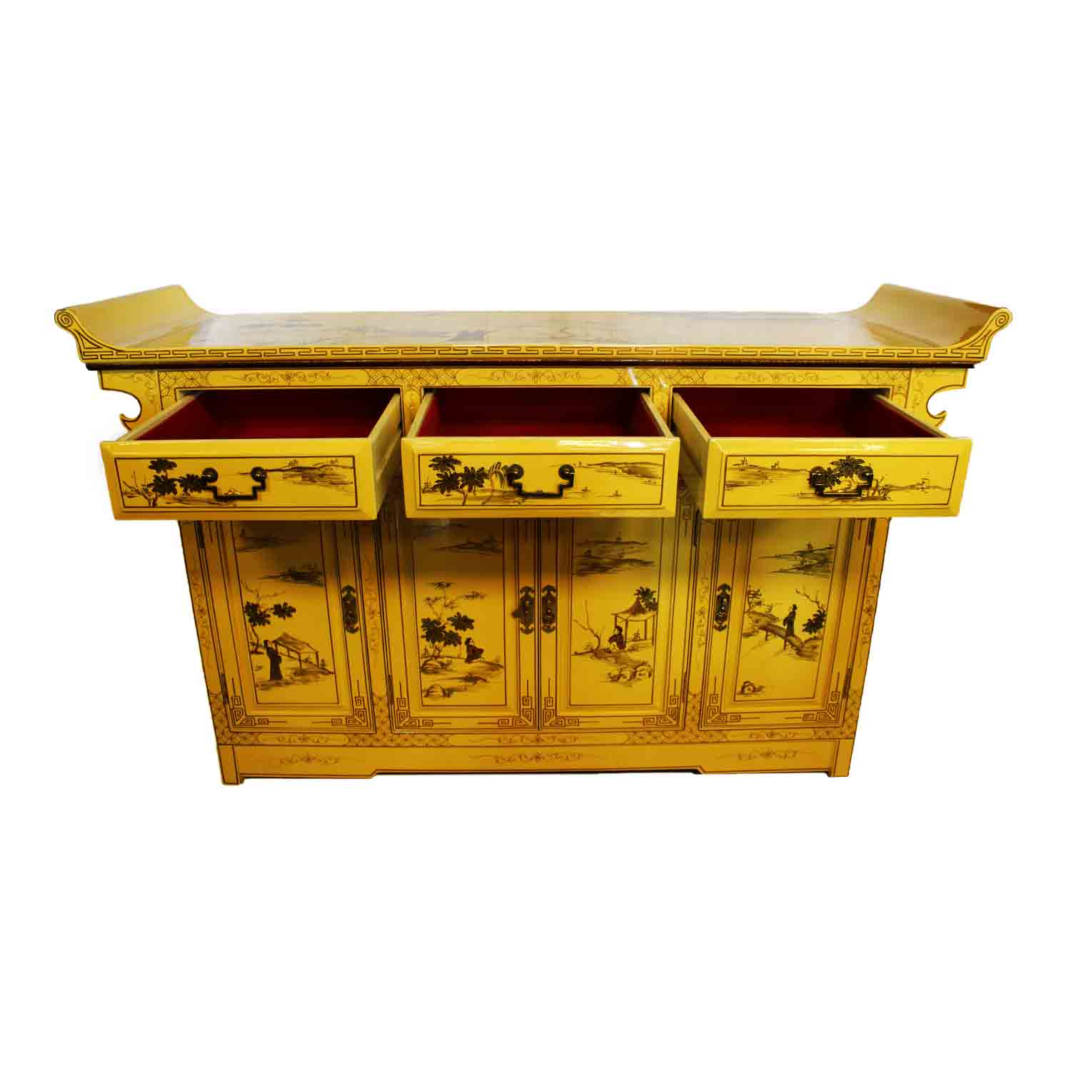 Oriental Chinese Antique Altar Cabinet Buffet Table LKHA1868